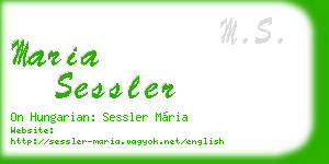 maria sessler business card